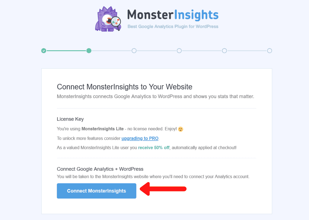 Connect MonsterInsights to Your Website
