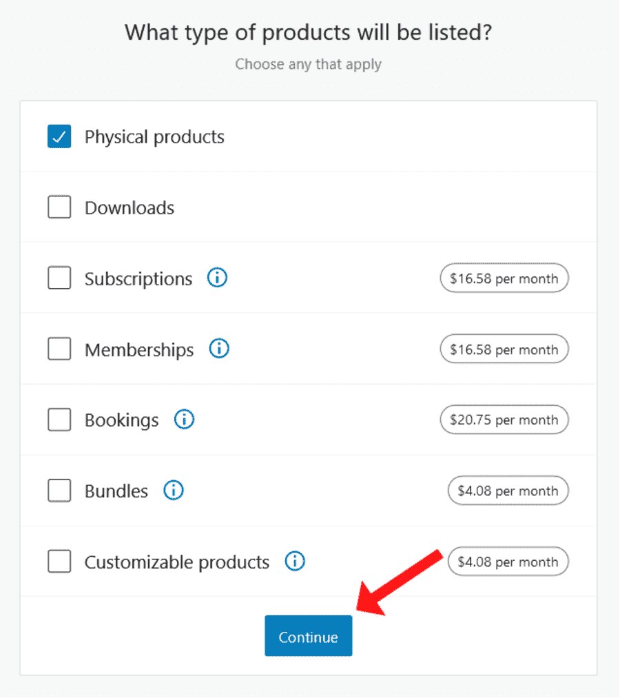 Select Product Type in WooCommerce