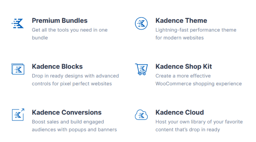 Kadence WP Products