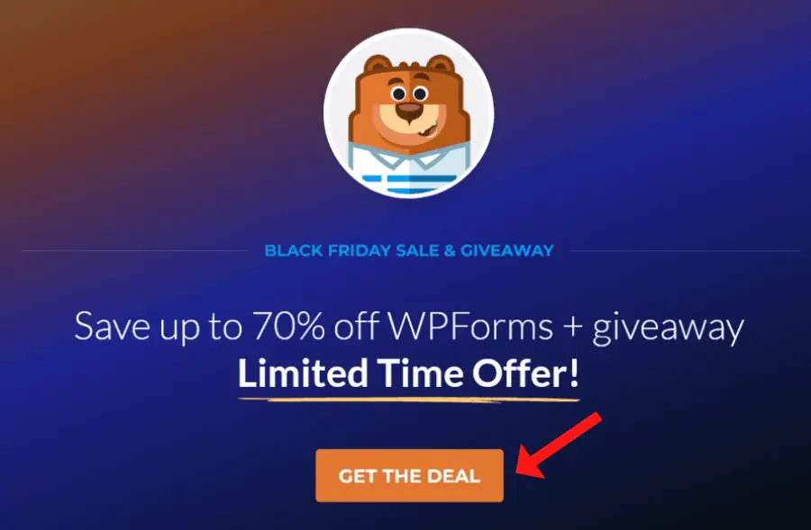 WPForms Black Friday Deals Landing Page